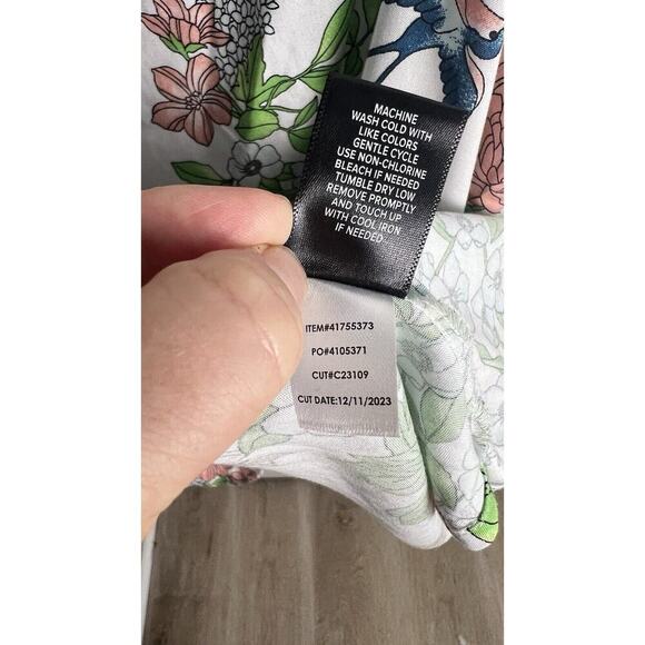 Torrid Babydoll Challis Square Neck Tank Floral Cloud Dancer Plus Sz 5X (28) NEW - Picture 12 of 13